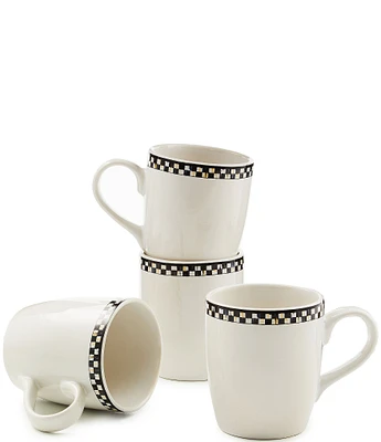 MacKenzie-Childs Courtly Check® Everyday Mugs, Set of 4