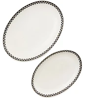 MacKenzie-Childs Courtly Check® Everyday Oval Platters, Set of 2