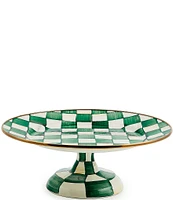 MacKenzie-Childs Check Enamel Pedestal Platter