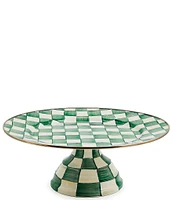 MacKenzie-Childs Check Enamel Pedestal Platter