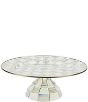 MacKenzie-Childs Check Enamel Pedestal Platter