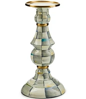 MacKenzie-Childs Check Enamel Pillar Candlestick