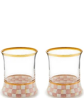 MacKenzie-Childs Check Tumbler Glass, Set of 2