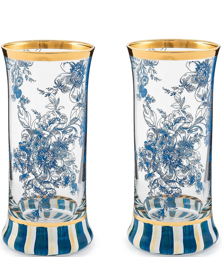 MacKenzie-Childs English Garden Highball Glass, Set of 2