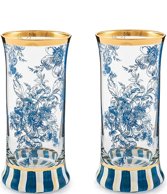 MacKenzie-Childs English Garden Highball Glass, Set of 2