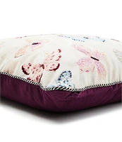 MacKenzie-Childs Eternity Butterfly Checked Decorative Square Pillow