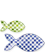 MacKenzie-Childs Go Fish Serving Platters, Set of 2