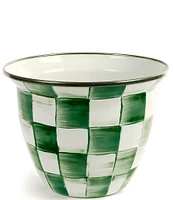 MacKenzie-Childs Check Enamel Large Flower Pot