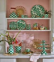 MacKenzie-Childs Check Enamel Large Flower Pot