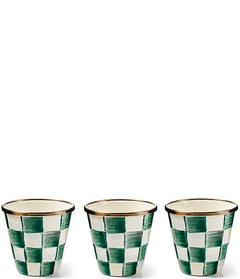 MacKenzie-Childs Check Herb Pots, Set of 3