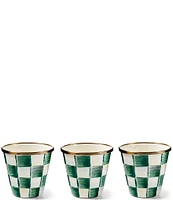 MacKenzie-Childs Check Herb Pots, Set of 3