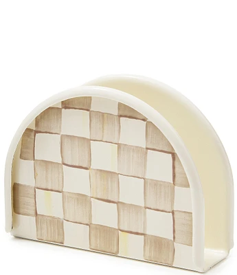 MacKenzie-Childs Mocha Check® Napkin Holder