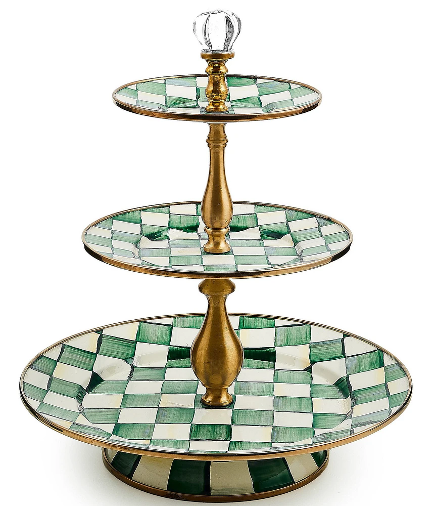 MacKenzie-Childs Check Three Tier Sweet Stand