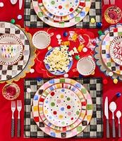 MacKenzie-Childs Multi-Color Check Round Platter, 13.25#double;