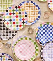 MacKenzie-Childs Multi-Color Check Round Platter, 13.25#double;
