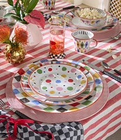 MacKenzie-Childs Multi-Color Check Round Platter, 13.25#double;