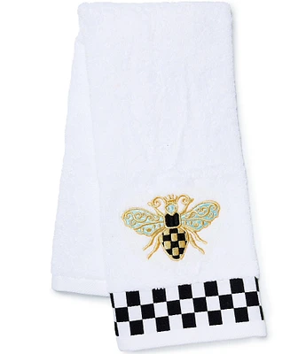 MacKenzie-Childs Queen Bee Check Embroidered Hand Towel