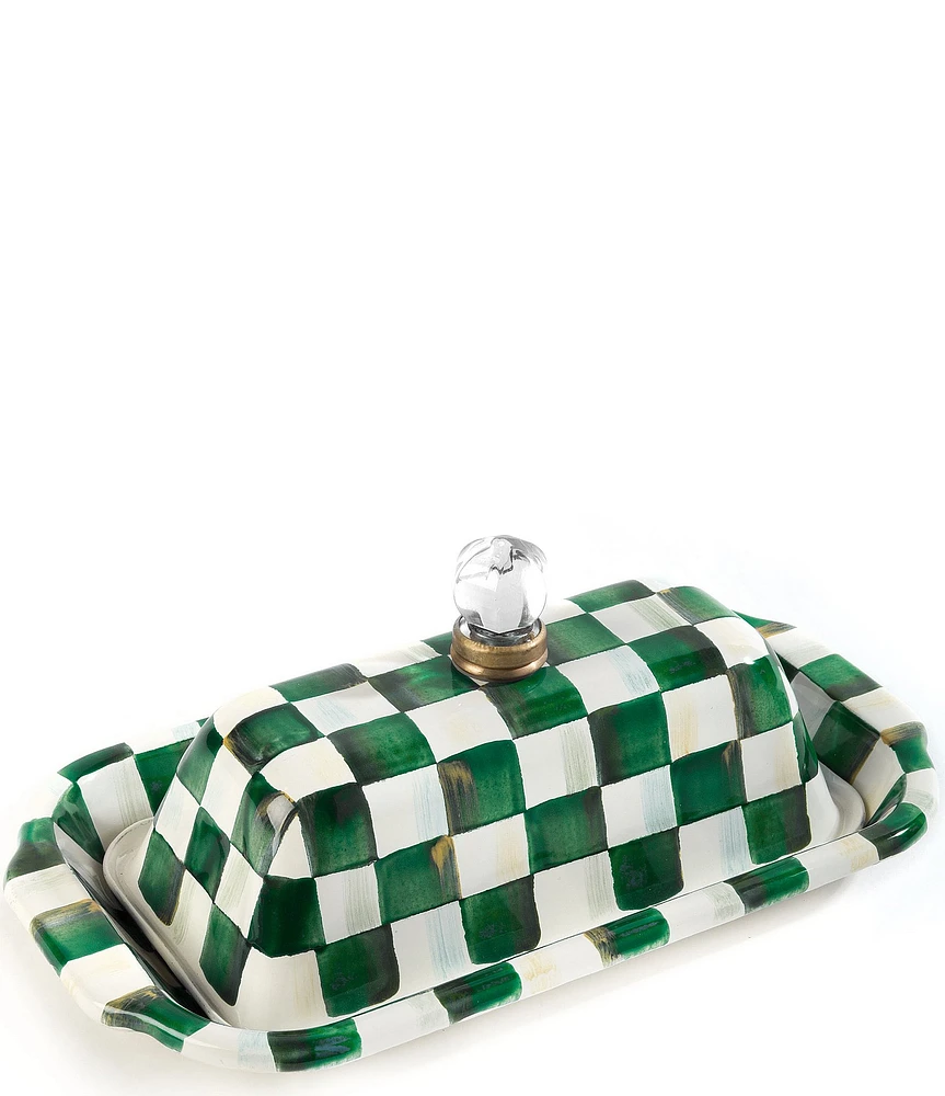 MacKenzie-Childs Check Enamel Butter Box