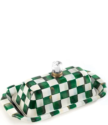 MacKenzie-Childs Check Enamel Butter Box