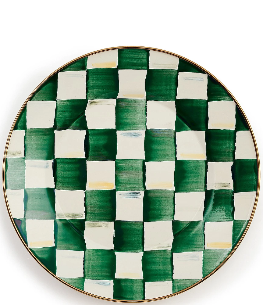 MacKenzie-Childs Check Enamel Dinner Plate