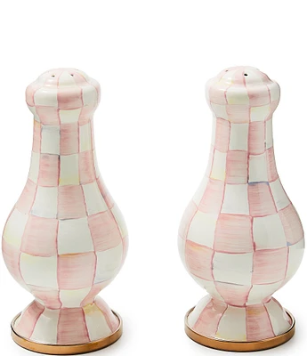 MacKenzie-Childs Check Enamel Large Salt & Pepper Shaker Set