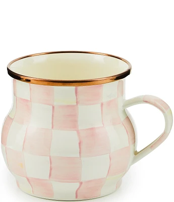 MacKenzie-Childs Rosy Check Enamel Mug