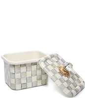 MacKenzie-Childs Check Enamel Glass Knob Recipe Box