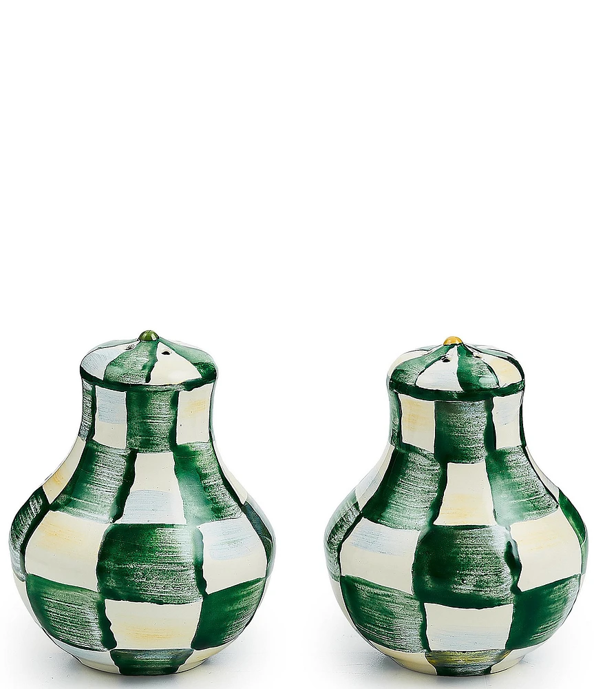 MacKenzie-Childs Check Enamel Salt & Pepper Shaker Set