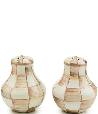 MacKenzie-Childs Check Enamel Salt & Pepper Shaker Set