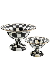 MacKenzie-Childs Check Footed Compote