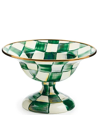 MacKenzie-Childs Check Footed Compote