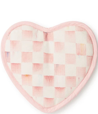 MacKenzie-Childs Rosy Check Heart Potholder