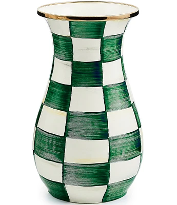 MacKenzie-Childs Check Tall Enamel Vase