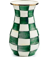 MacKenzie-Childs Check Tall Enamel Vase