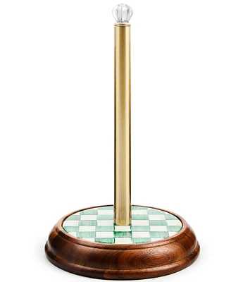 MacKenzie-Childs Check Wood Paper Towel Holder
