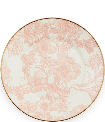 MacKenzie-Childs Rosy English Garden Enamel Dinner Plate