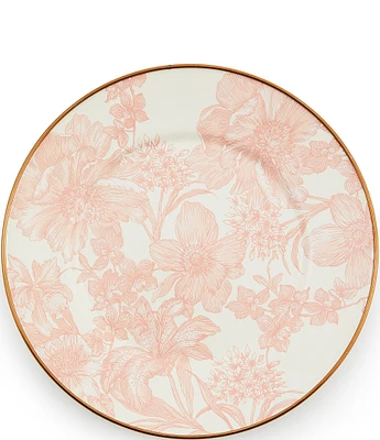 MacKenzie-Childs Rosy English Garden Enamel Salad/Dessert Plate