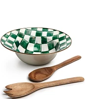 MacKenzie-Childs Check Enamel 12#double; Serving Bowl