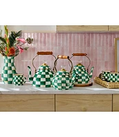 MacKenzie-Childs Check Enamel 3-Quart Tea Kettle