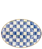 MacKenzie-Childs Check Enamel Oval Platter