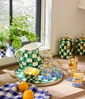 MacKenzie-Childs Check Enamel Pitcher
