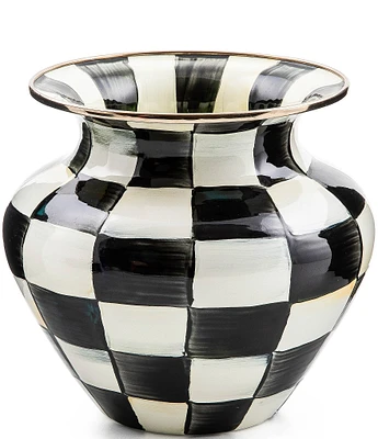 MacKenzie-Childs Check Large Enamel Vase