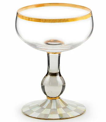 MacKenzie-Childs Sterling Check® Coupe Glass