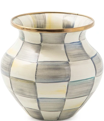 MacKenzie-Childs Sterling Check® Enamel Vase