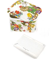 MacKenzie-Childs White Flower Market Enamel Recipe Box