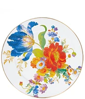 MacKenzie-Childs White Flower Market Enamel Serving Platter