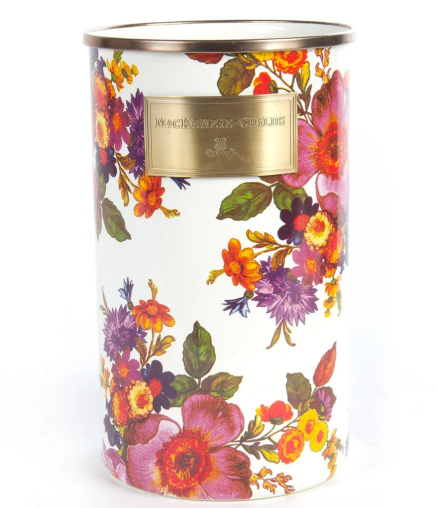 MacKenzie-Childs White Flower Market Enamel Utensil Holder