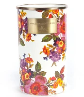 MacKenzie-Childs White Flower Market Enamel Utensil Holder