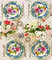 MacKenzie-Childs White Flower Market Salad/Dessert Plate