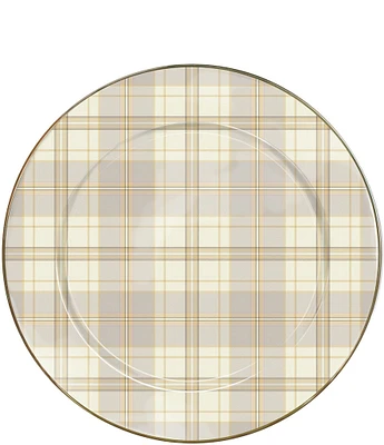 MacKenzie-Childs Tartan Latte Charger Plate